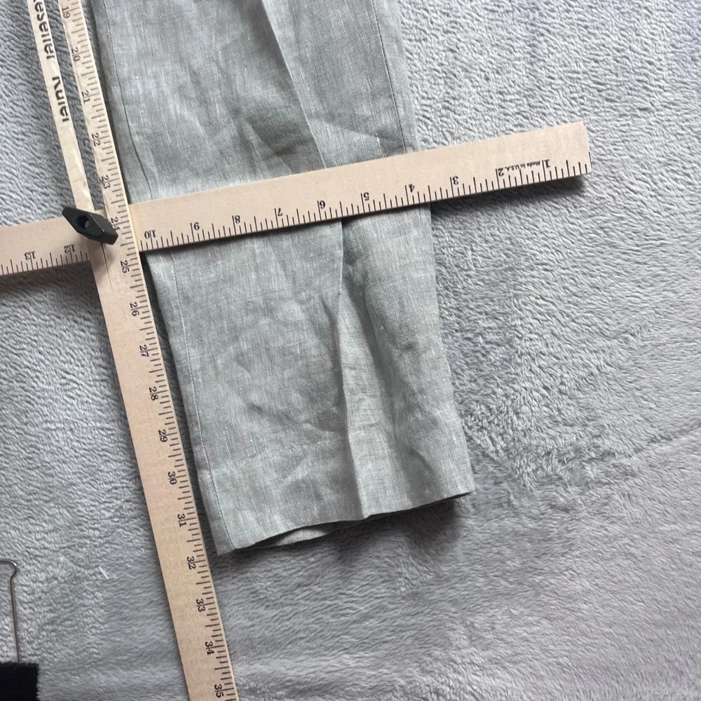 J.Crew Bowery Slim Baird McNutt Irish Linen Dress Pants Light Gray Mens 31x32